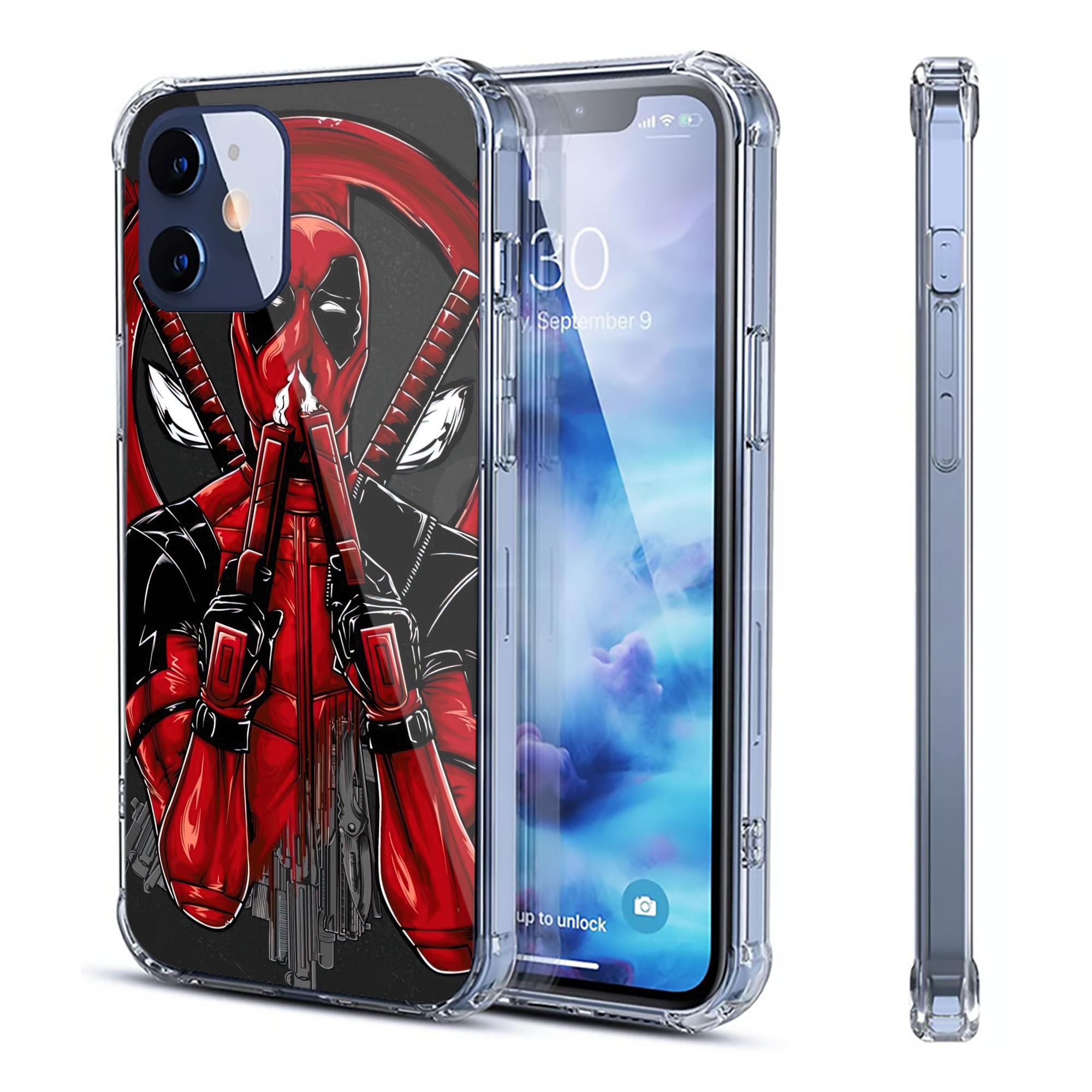 （画像用） Deadpool デッドプール 【iPhone 12シリーズ対応】透明スマホケース（クリアソフトケース）